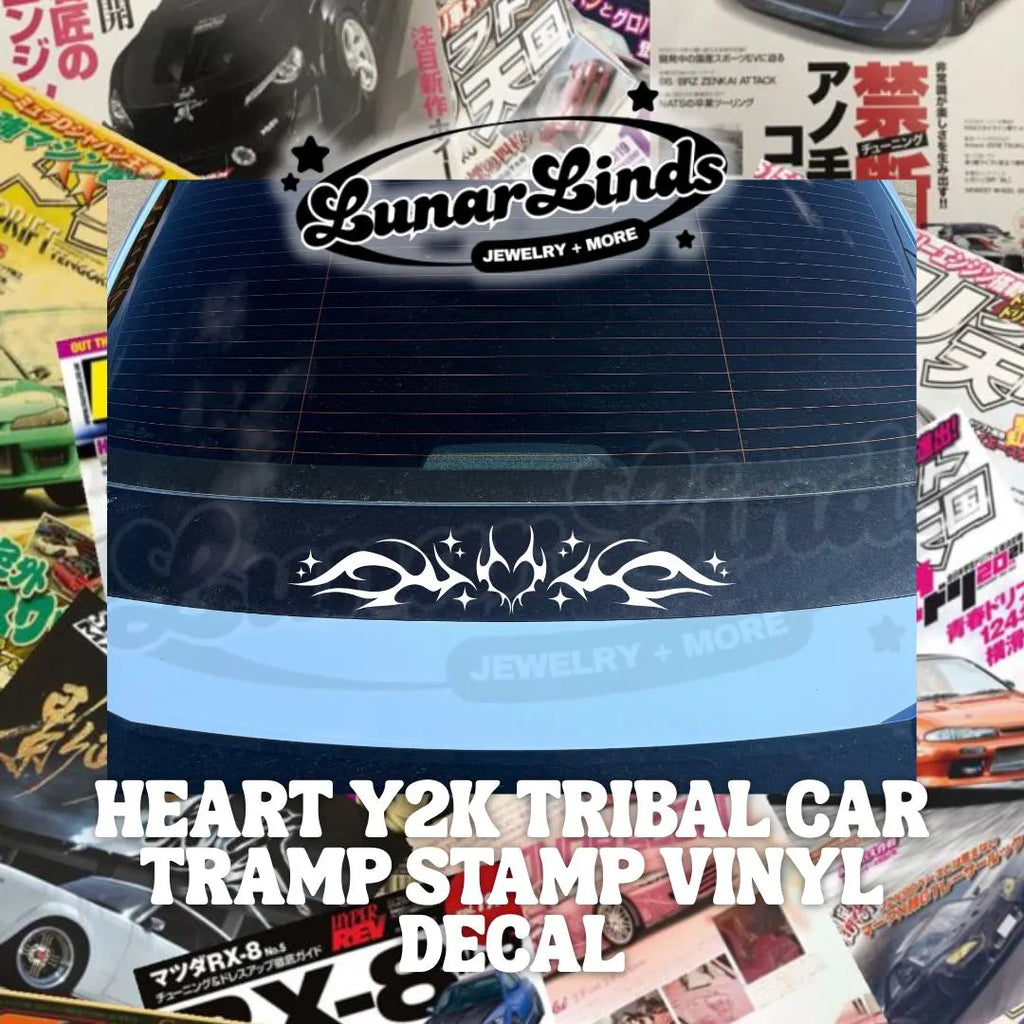Heart Y2K Tribal Car Tramp Stamp Decal || Tramp Stamp Vinyl Decal for Car|| Custom Y2K Car Decal (Copy)