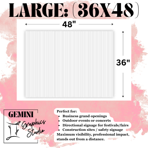 Custom Coroplast Signs – Small, Medium, Large