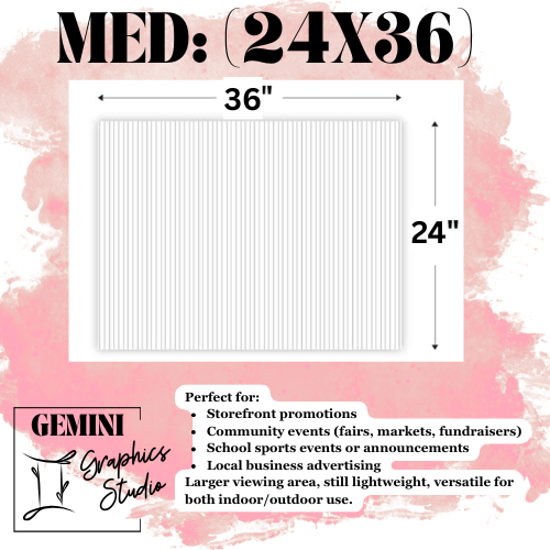 Custom Coroplast Signs – Small, Medium, Large